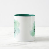 Mug U initial aquarelle Monogramme vert Botanique (Centre)