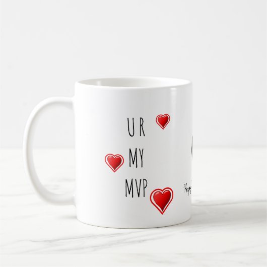 Mug U R MY MVP Stylish Christian Valentines Monogramme (Gauche)