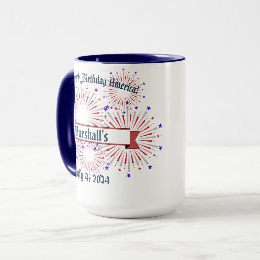 Mug "U.S. Flag with Eagle" personnalisable (Devant gauche)