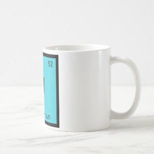 Mug U - Symbole de Tableau périodique de chimie