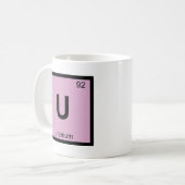 Mug U - Symbole en uranium de Tableau périodique de (Devant gauche)