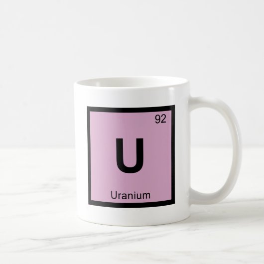 Mug U - Symbole en uranium de Tableau périodique de (Droite)