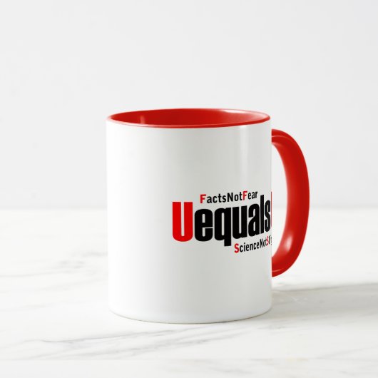 Mug U = U - VIH indétectable - Science pas Stigmatisme (Devant droit)