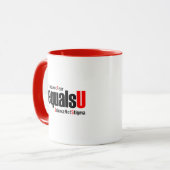 Mug U = U - VIH indétectable - Science pas Stigmatisme (Devant gauche)