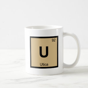 Mug U - Utica New York Chimie Symbole du tableau pério