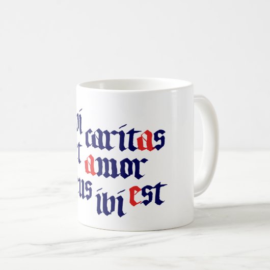 Mug Ubi Caritas (Devant droit)
