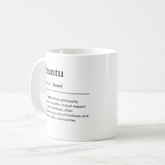 Mug Ubuntu Définition Je suis parce que nous sommes (Devant gauche)