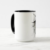 Mug UEM à l'intérieur d'un mur fissuré (Devant gauche)