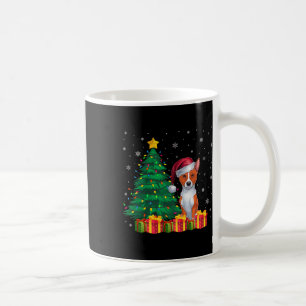 Mug Ugly Basenji Santa Hat lumières Noël Amoureux des
