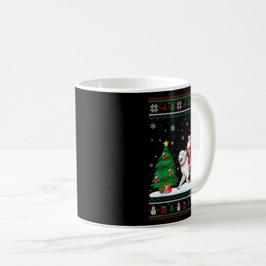 Mug Ugly Christmas Tree Lights Santa Riding Great Pyre (Devant droit)