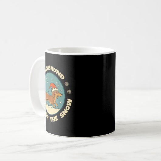 Mug Ugly Dachshund Christmasthrough The Snow Gift Chri (Devant gauche)