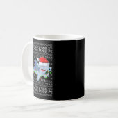 Mug Ugly Sweater Xmas Lights Santa Hammerhead Shark Ch (Devant gauche)