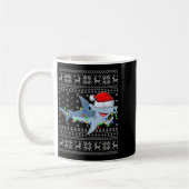 Mug Ugly Sweater Xmas Lights Santa Hammerhead Shark Ch (Gauche)