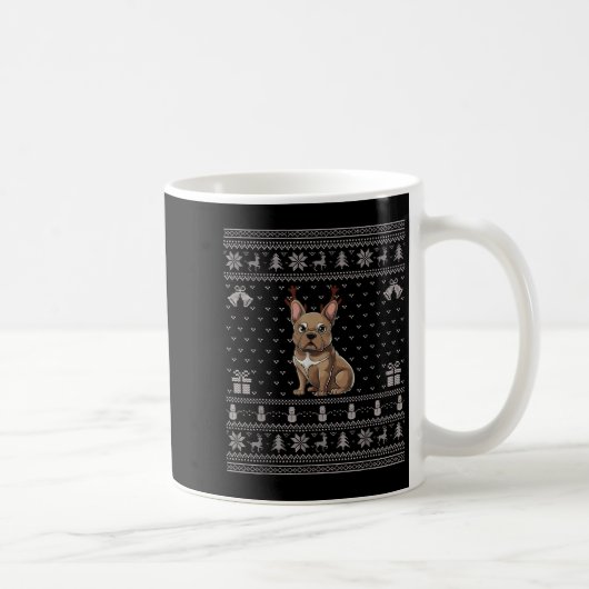 Mug Ugly Xmas Sweater Style Frenchie Dog Reindeer Chri (Droite)