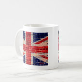 Mug UK flag on a brick wall (Devant gauche)