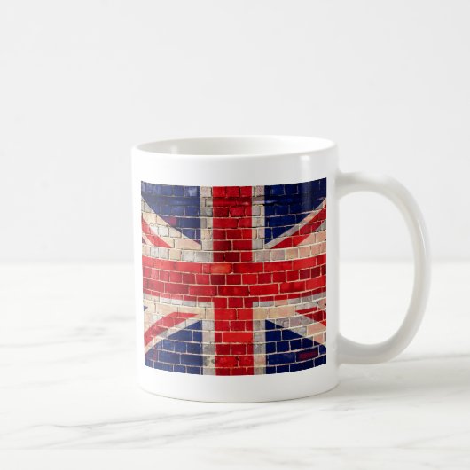 Mug UK flag on a brick wall (Droite)