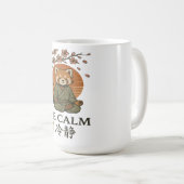 Mug ukiyo-e Red Panda- Be CALM japanese Zen meditation (Devant droit)