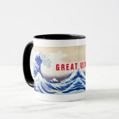 Mug ukiyoe - Hokusai : No21 Grande vague - (Devant gauche)