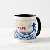 Mug ukiyoe - Hokusai : No21 Grande vague - (Devant droit)