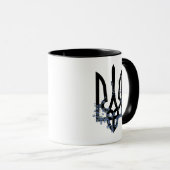 Mug Ukraine. Armoiries. Trident. Truzyb. (Devant droit)