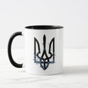 Mug Ukraine. Armoiries. Trident. Tryzub. 