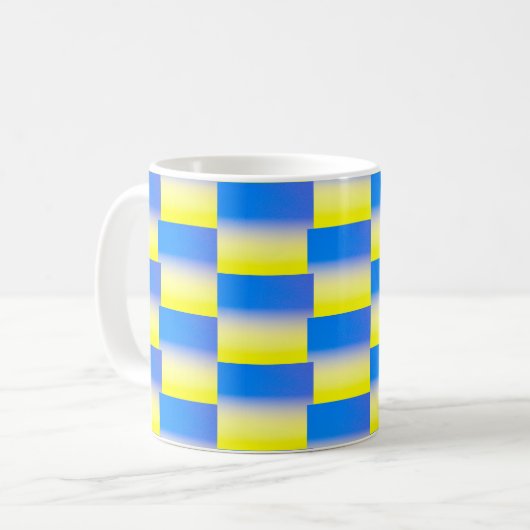 Mug Ukraine bleue et jaune Inspiration de la paix anti (Devant gauche)