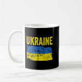 Mug Ukraine Carte du Drapeau Amour Soutenez Ukrainiens (Gauche)