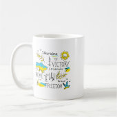 Mug Ukraine Flag - Viktory - Freedom - Home - Map Ukra (Gauche)