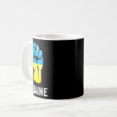 Mug Ukraine Map With Flag Colours Ukrainian Pride Men  (Devant gauche)