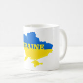 Mug Ukraine - Paix - drapeau ukrainien - Soutien à la  (Devant droit)
