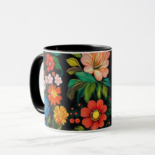 Mug Ukrainian folk art pattern (Devant gauche)