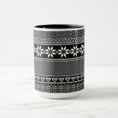 Mug Ukrainian traditional vushuvanka folk pattern  (Centre)