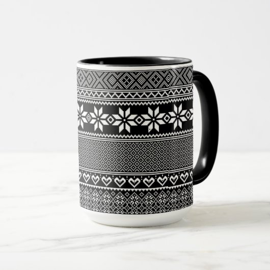 Mug Ukrainian traditional vushuvanka folk pattern  (Devant droit)