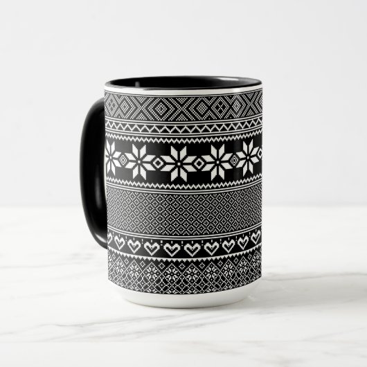 Mug Ukrainian traditional vushuvanka folk pattern  (Devant gauche)