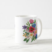 Mug Ukrainian vushuvanka folk art pattern (Devant droit)