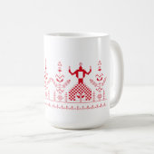 Mug Ukrainien Folk Motif plat (Devant droit)