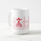 Mug Ukrainien Folk Motif plat (Devant gauche)
