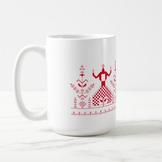 Mug Ukrainien Folk Motif plat (Gauche)