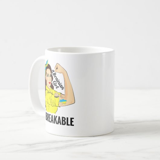 MUG UKRANIAN GIRL UNBREAKABBLE BLEU JAUNE (Devant gauche)