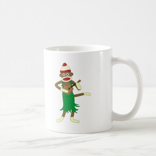 Mug Ukulélé de singe de chaussette (Droite)