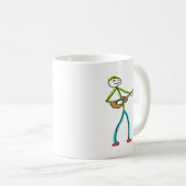 Mug Ukulele Playing Stickman (Devant droit)