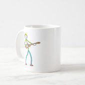 Mug Ukulele Playing Stickman (Devant gauche)