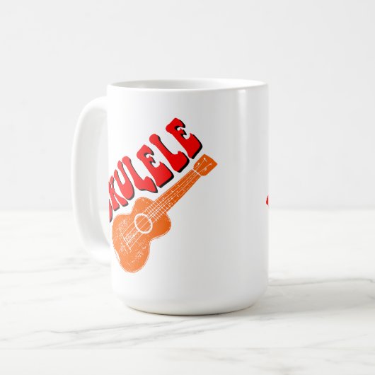 Mug Ukulele Texte Super (Devant gauche)