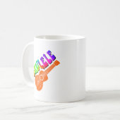 Mug Ukulele Tie Dye Texte Super Art (Devant gauche)