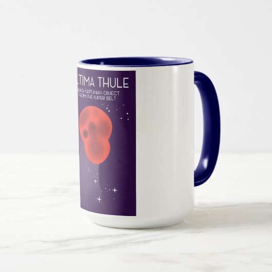 Mug Ultima Thule Keiper Belt art spatial (Devant droit)