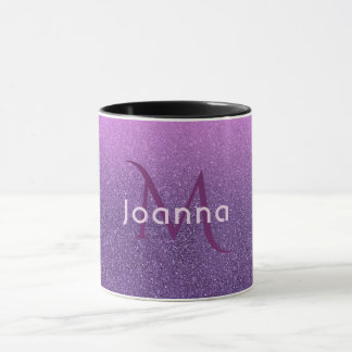 Mug Ultra violet fausse parties scintillant et rose gi