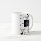 Mug Ultrasonographie tendance Papa to be Bump Poem (Devant droit)