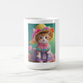 Mug Un adorable clipart de chat. (Centre)