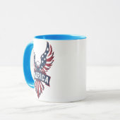 Mug Un aigle aux couleurs du drapeau américain. (Devant gauche)