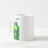 Mug Un Alien vert dans une bouteille de Neon Illustrat (Devant gauche)